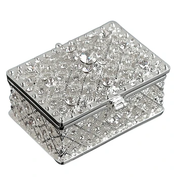 

2020 Fashion Rectangle Trinket Box Jewelry Storage Gift Box for Necklace Earrings Ring Case Holder Best Gifts for Women Girls