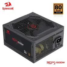 REDRAGON RGPS 500W PC PSU Power Supply 80PLUS Bronze Gaming Quiet 120mm Fan 24pin ATX/EPS 12V Active PFC Desktop computer BTC