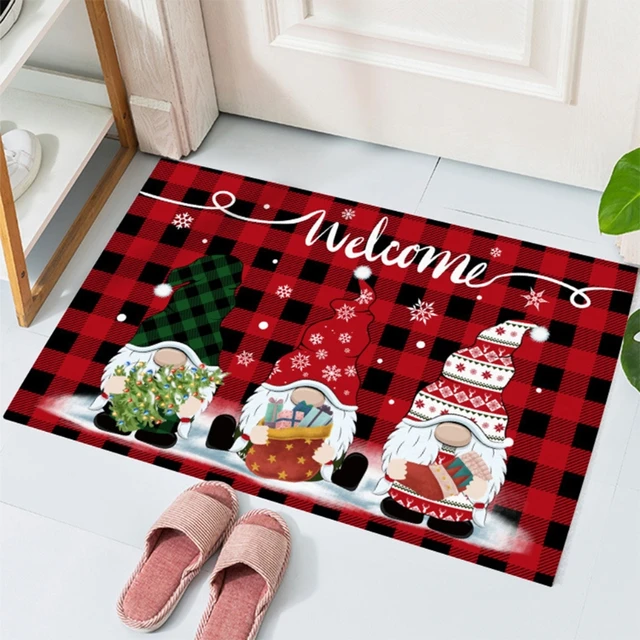 Christmas Doormat Xmas Gnome Tree Decorative Mat Non Slip Washable Winter  Door Mat for Indoor Outdoor Bathroom Kitchen - AliExpress