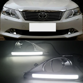 

CSCSNL 1 Pair DRL For Toyota Camry 2012 2013 2014 LED Daytime Running Lights Daylight Fog light cover with Yellow Signal