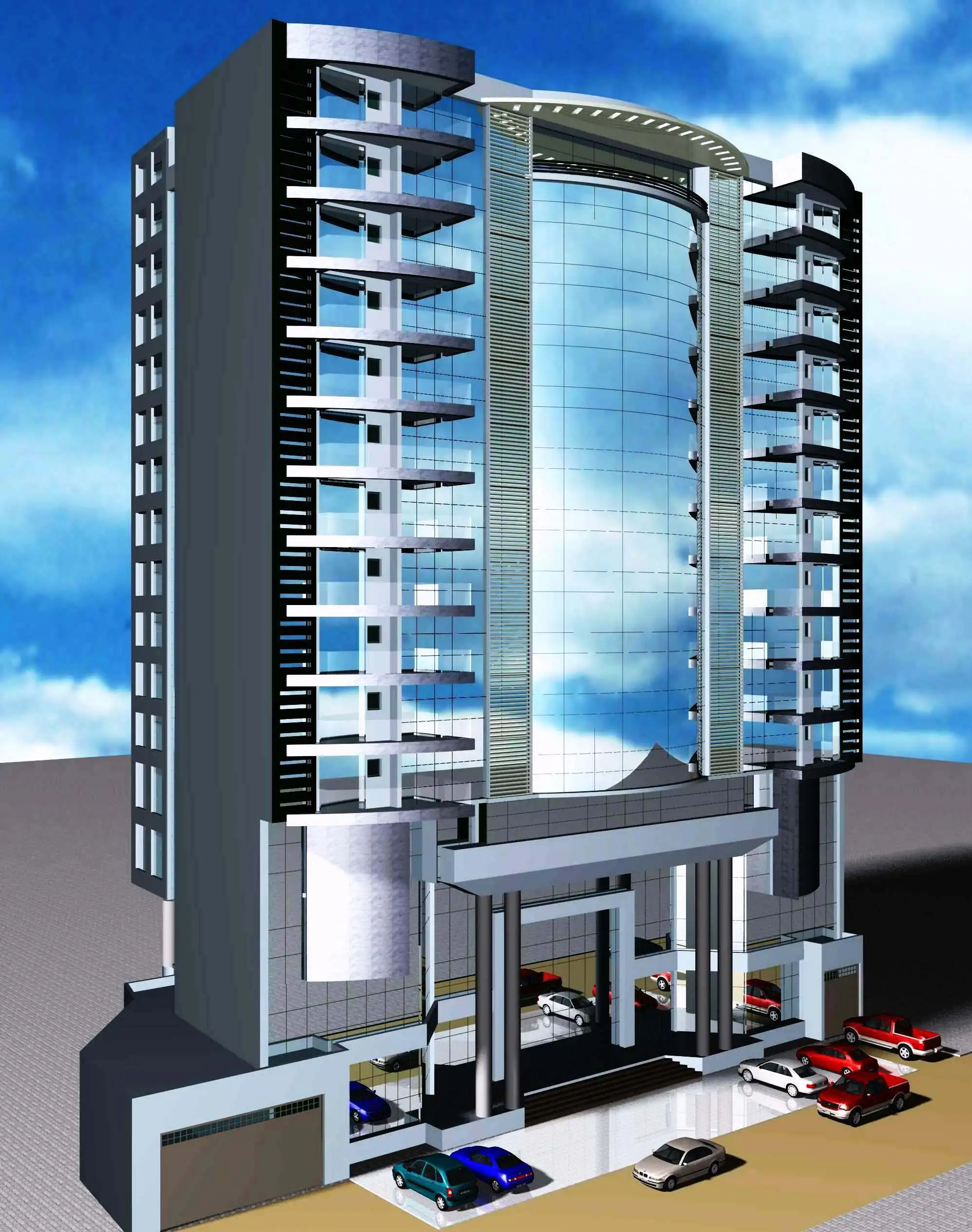 Aluminium Alloy Energy Saving Soundproof Reflective Low-e Insulated Glass Curtain Wall