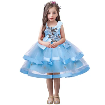 

Kid Wedding Dresses for Girls Elegant Flower Princess Long Gown Baby Girl Christmas Dress cosplay costume