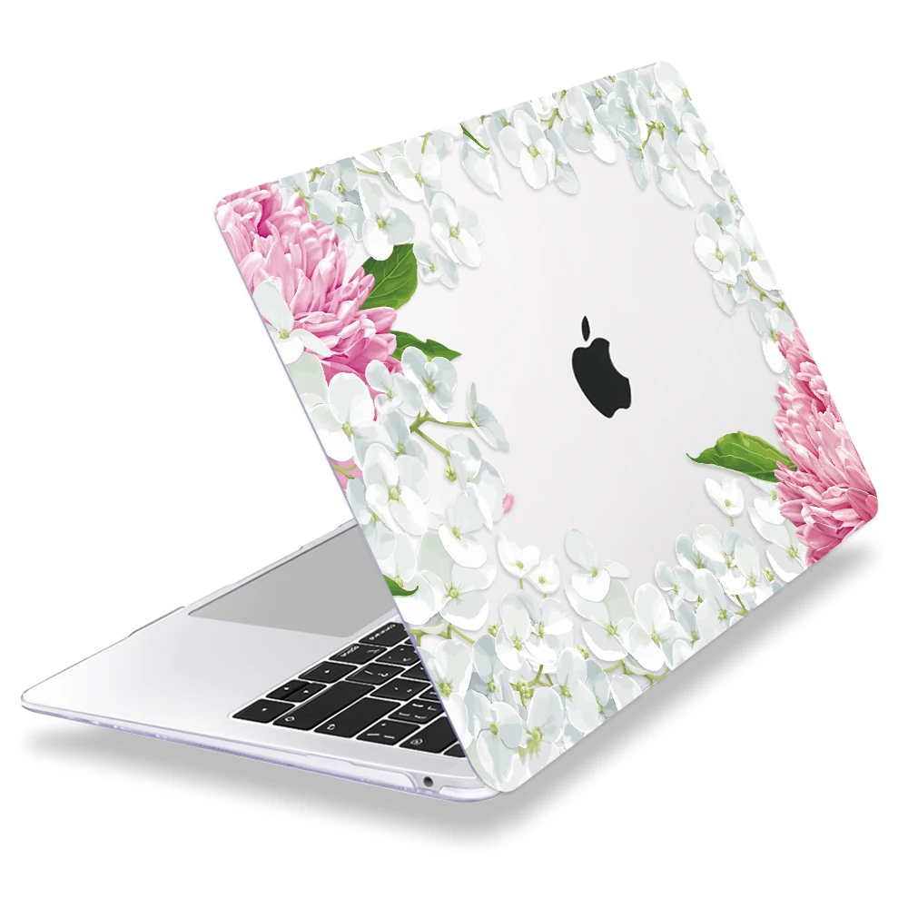 Redlai красочный Цветочный принт Узор Жесткий чехол для Macbook Pro 13 16 дюймов с сенсорной панелью Air 13 A1932 A1989 A1990 Air 11 12 - Цвет: Z332