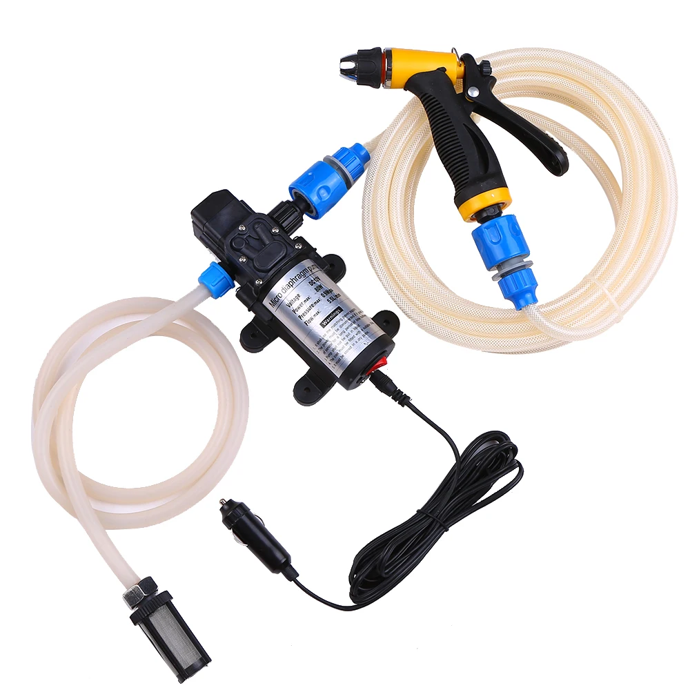 

12V 80W Electric Car Washing Pump Car Washer Pump High Pressure Washer Car Cleaning Tools Electric High-pressure Water Spray Gun