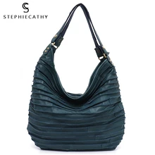SC Натуральная овечья кожа, кожаная полосатая Сумка Хобо для женщин, большая вместительность, натуральная кожа, пэчворк, сумка на плечо, повседневная сумка через плечо