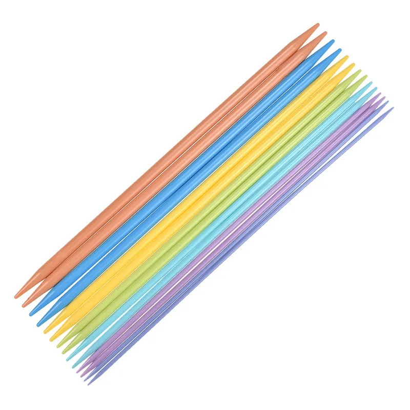 

7 Pairs Mix 4.0-10.0mm Knitting Needles Colorful Yarn Weave Knitting Needles Hook Set Sweater Scarf Needlework Tools For Women