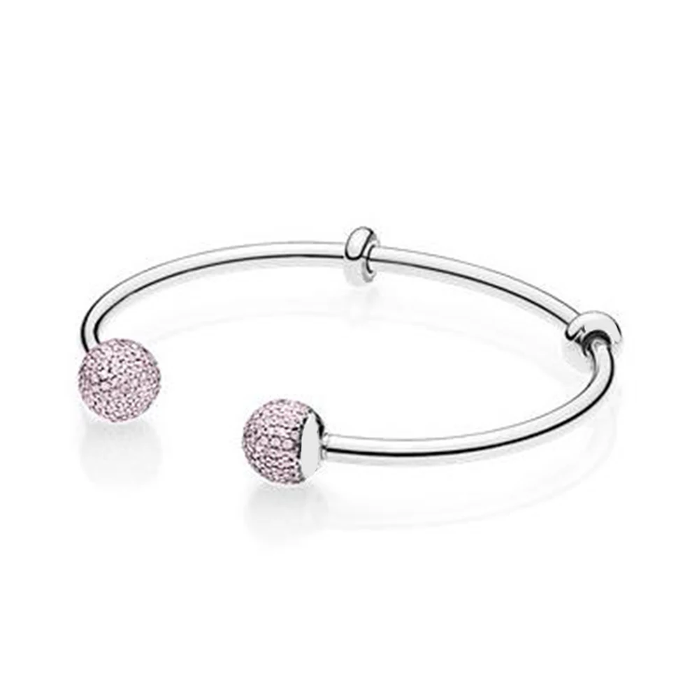 PDB SL 12,, серебро 925 пробы, 1:1, сделай сам, Открытый браслет, браслет, ювелирное изделие, подходит для шарма, бусины, Женские Ювелирные изделия, подарки