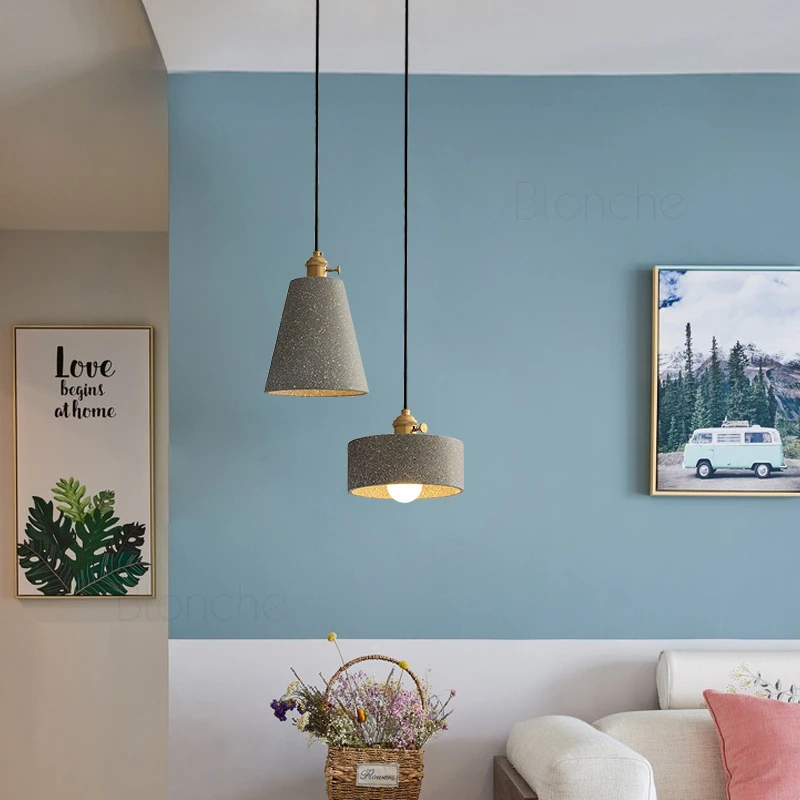 

Modern Led Pendant Lamps Cement Light Hanging Lights Loft Fixtures for Living Room Restaurant Kitchen Decor Led Indoor Luminaire