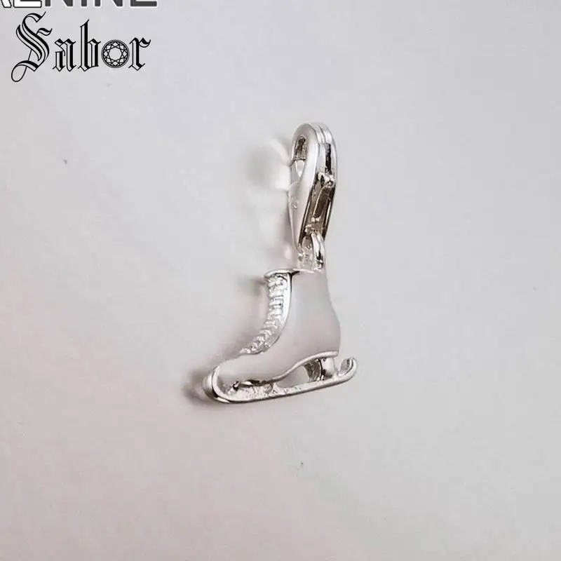 Модные Серебристые ледяные коньки Diy амулеты подходят для браслетов и шейных