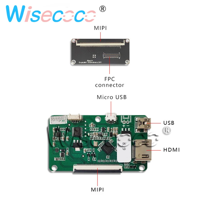 Display Lcd 5.5x1440 Resolução 2560 x 50 Pinos 2usb Novo Driver de Controle para Impressora 3d Raspberry pi Painéis e LCDs p/ tablet - Imagem 4