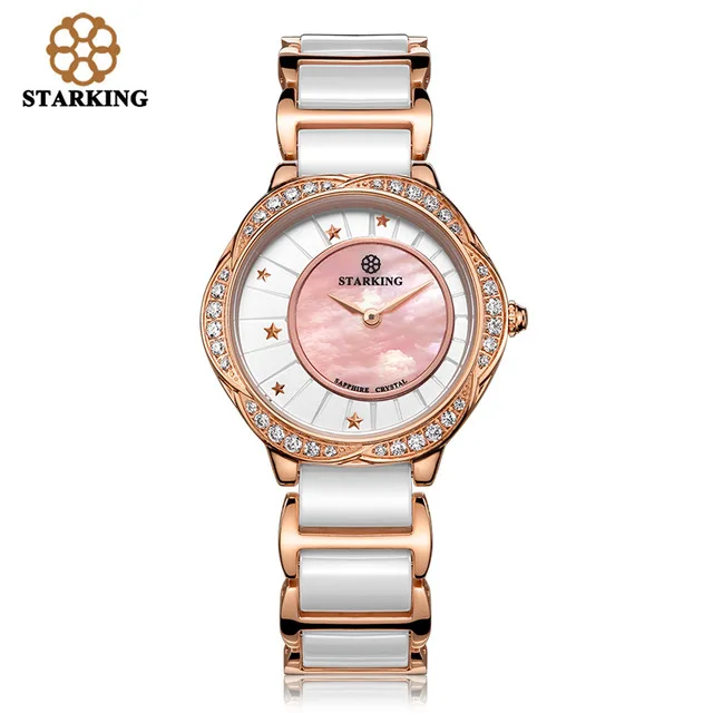 BL0982RC31 STARKING женское платье наручные часы керамические часы Группа Импорт кварцевый механизм роскошные розовые синие женские наручные часы Relogio Feminino - Цвет: BL0982RC31