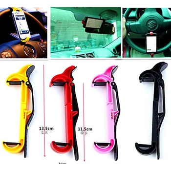 

Hot Mini Car Steering Wheel Mount Holder For Iphone 6 Samsung GPS Mp4 Mobile Phone Holder Suporte Celular Carro