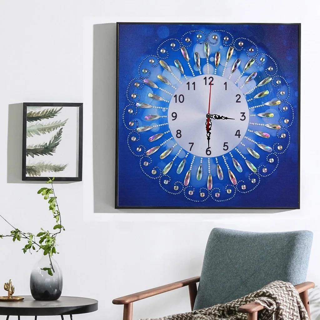 Novelty Clock 5D Diamond Painting Kits Special Rhinestone Picture Arts Craft Supply for Home Wall Decor