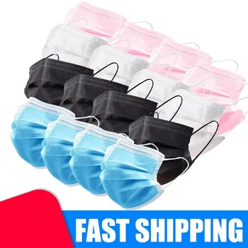 

10-200pcs Disposable Masks Dustproof Anti Breathable 3-Layer Mouth Face Mask For Face Mascarillas Desechab Face Mask for Adult