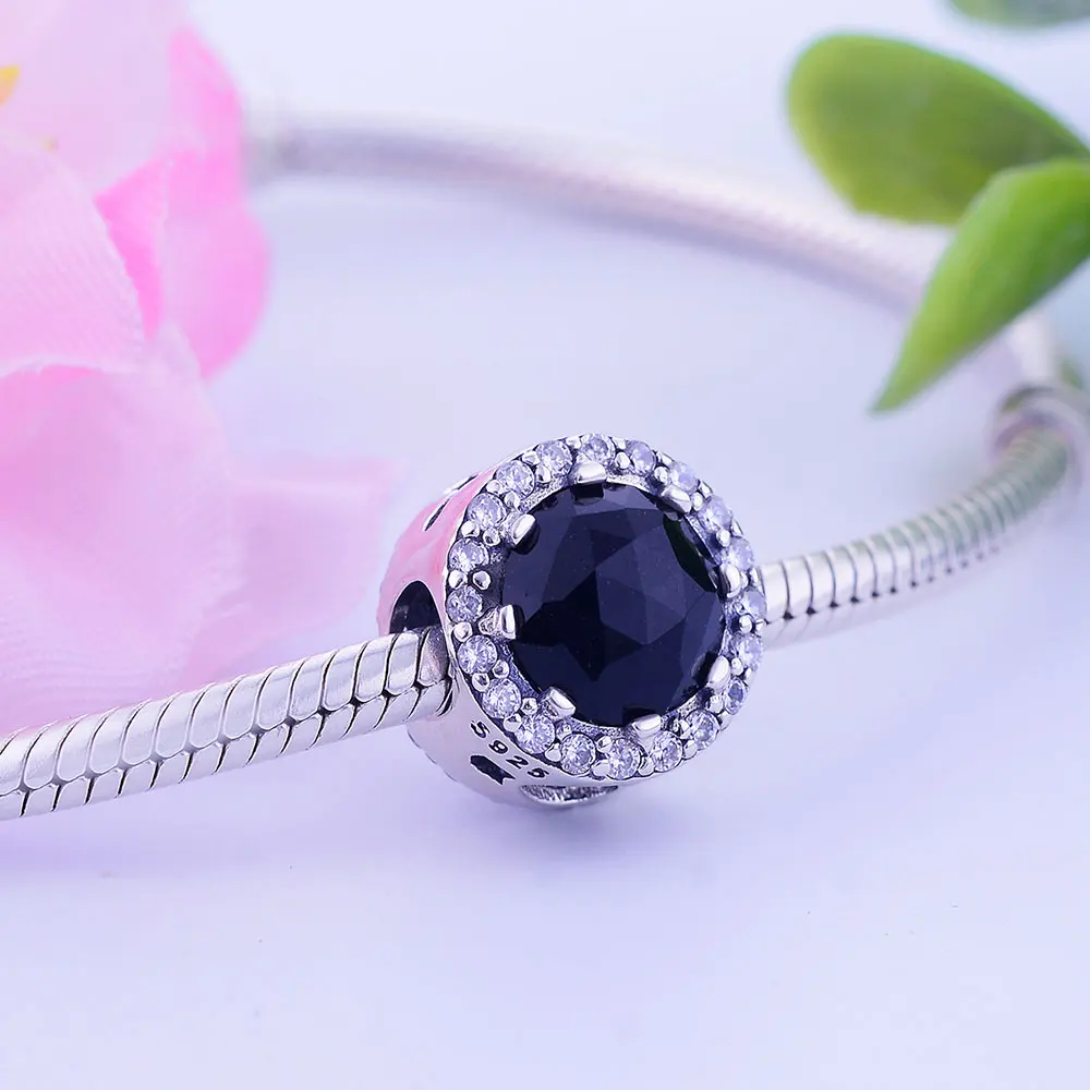Belle's Cat Eye черный камень неровные граненые бусины подходят к оригинальному пану