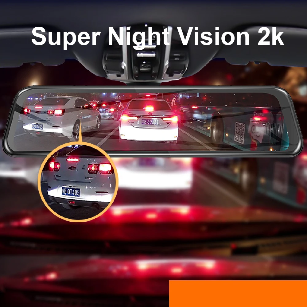 1" автомобильное зеркало заднего вида FHD 1440P автомобильное зеркало видео Автомобильный видеорегистратор авто рекордер супер ночное видение зеркало заднего вида тире камера