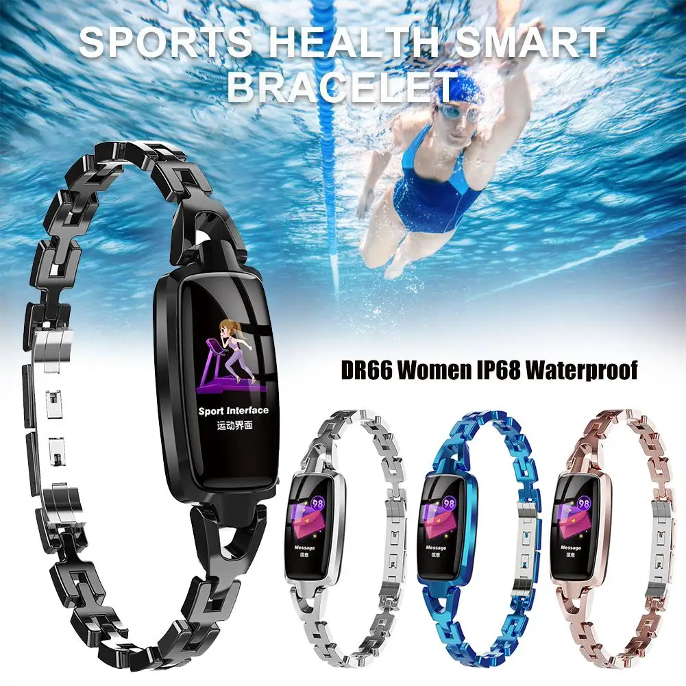

DR66 Women IP68 Waterproof Heart Rate Monitoring Fitness Track Smart Bracelet