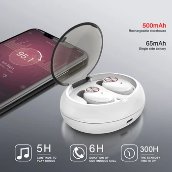 

New Products Hot sale V5 TWS 5.0 Earphone Excellent sound quality for long-term endurance binaural noise reduction clear
