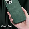 Italian Alcantara Case for iPhone 15 Pro Max Business Leather Phone Back Cover for iPhone 16 Pro Max Magnets For MagSafe Grey 2
