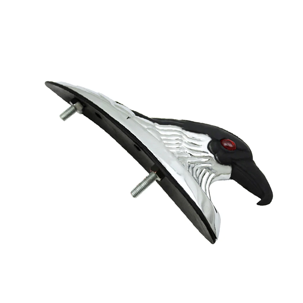 Chrome Black Eagle Head Ornament Statue Motorcycle Bike Front Fender Mudguard for ATV Dirt Bike Frames & Fittings Car Bonnet