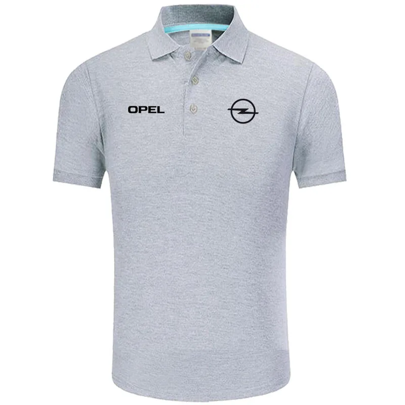

High quality OPEL logo Polo classic brand Men Polo Shirt Men Casual solid Short Sleeve cotton polos