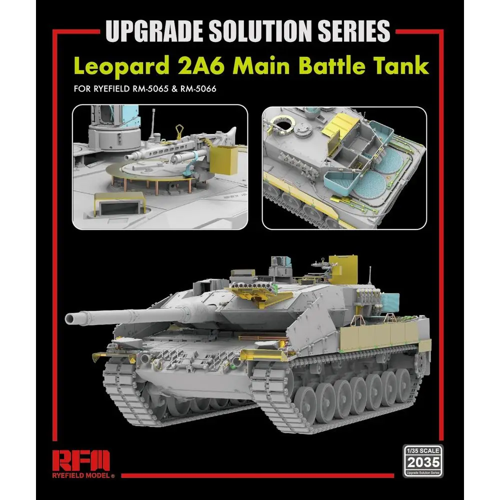 

RYEFIELD MODEL RFM RM-2035 1/35 Upgrade Set for Leopard 2A6 Main Battle Tank - Upgrade Detail Set