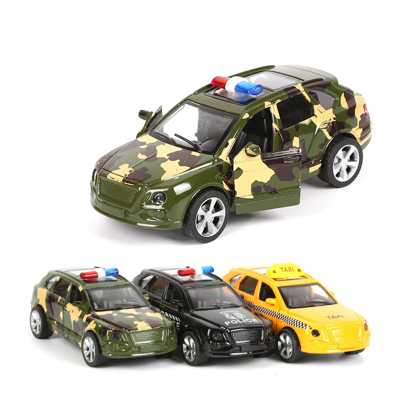 

1:32 Simulation Police Series Car Model Alloy Metal Diecasts Vehicle Pull Back GT SUV Taxi Collection Toy for Children Boys Y084