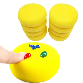 

DIY Graffiti Art Painting Sponge Brush Round Sponges Brush Set Kids Painting Tools Stippler (Yellow)