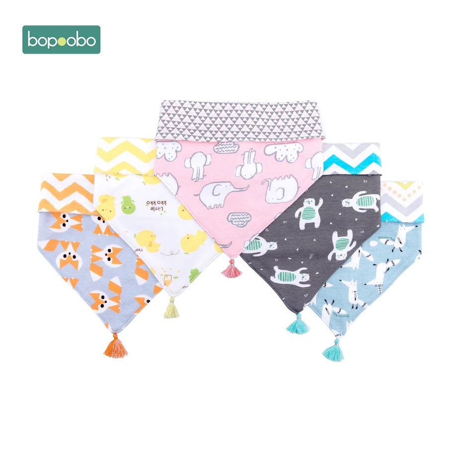 

1 Baby Bib 4-6 Months Button Animal Triangle Water Towel Baby Clothes Baby Supplie Feeding Baby Supplies Double-Sided Cotton Bib