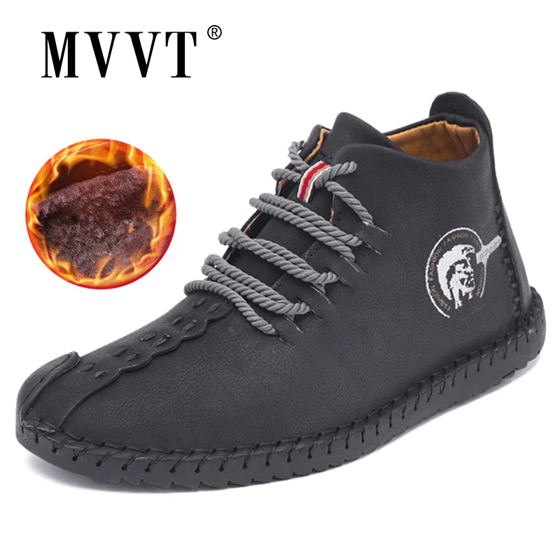 Cena Klasyczne wygodne męskie botki jakości Split skórzane buty męskie zimowe buty śnieżne buty ocieplane z futrem Man Boot Shoes