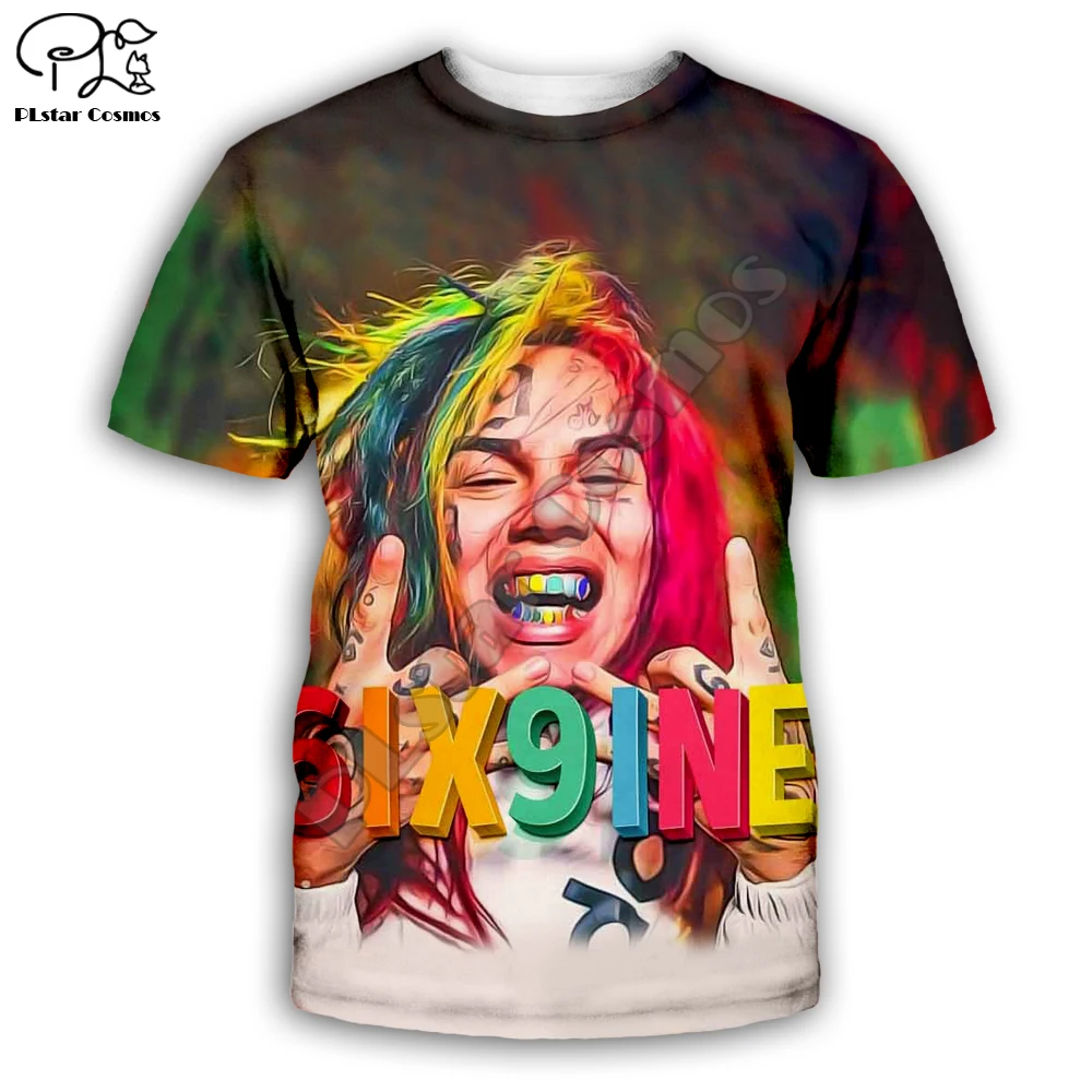 

New Hot SInger 6IX9INE 3D Print Short T Shirt Men Women Summer Short Sleeve Breathable Cute casual shirt Hipster Tops XI007