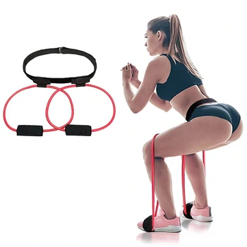 

Fitness Booty Butt Training Band Adjustable Waist Belt Pedal Exerciser Resistance Bands for Glutes Legs Muscle Workout