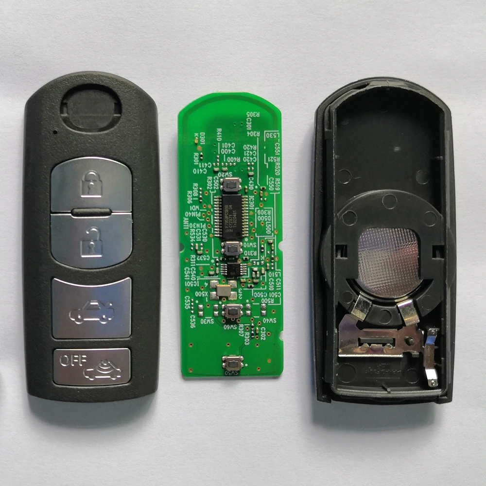 KEYECU SMART REMOTE CAR KEY FOB 3 4 BUTTONS 433MHZ WITH 49 CHIP FOR MAZDA (MITSUBISHI SYSTEM) 6 3 MX-5 CX-3 CX-5 CX-7 SKE13E-01