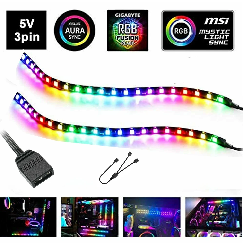 WS2812B адресная цифровая светодиодная лента для ПК MSI 60 светодиодов ASUS Aura SYNC AORUS RGB2.0
