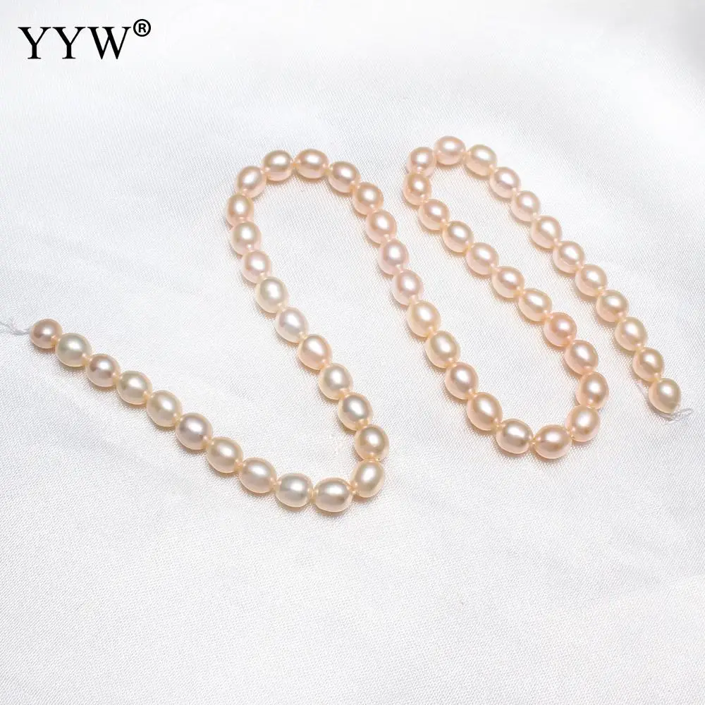 6-7mm Loose Pearls Beads Natural Potato Freshwater Pearl Beads For Diy Earrings Necklace Hole 0.8mm 15.3 Inch Pink Purple