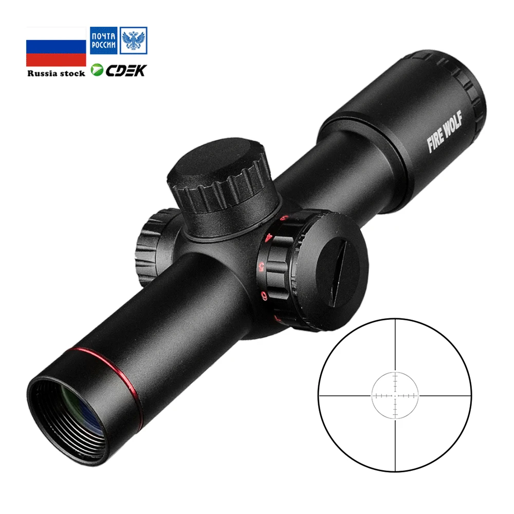

Tactical AK47 AK74 AR15 Hunting Scope 4.5X20 E Red Illumination Mil-Dot Riflescope