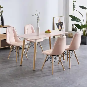 

Nordic table small square table small apartment table simple solid wood casual coffee table and chairs combination