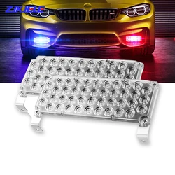 2x 42 LED Flash Traffic Emergency Car Strobe Lights Blue Red Automotive Explosive Truck Front Grille Deck Beacon Flashing Lamp
