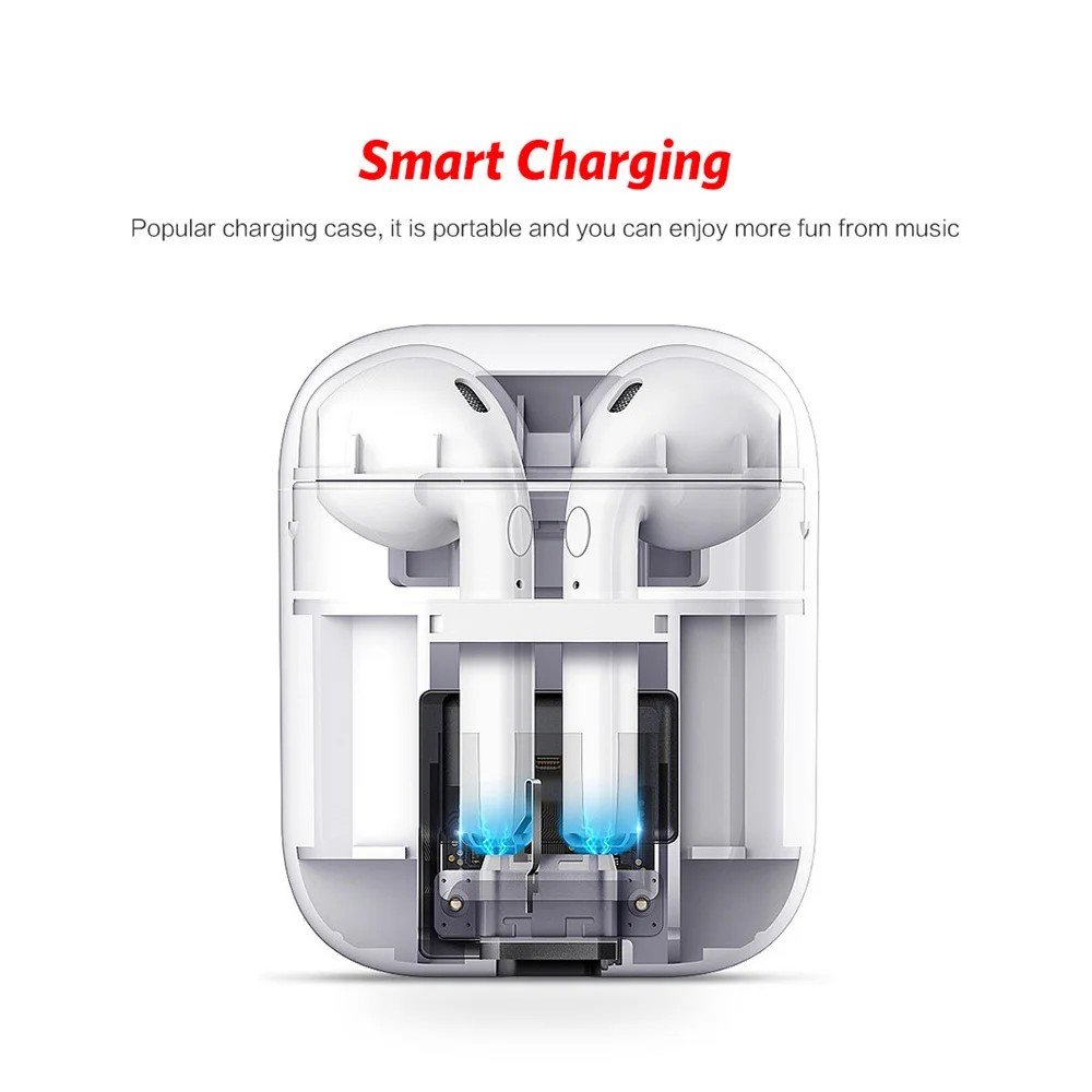 i12 Tws Bluetooth WirelessEarphone Touch Key Mini Earbuds With Mic Charging Box Sport Headset For Smart Phone