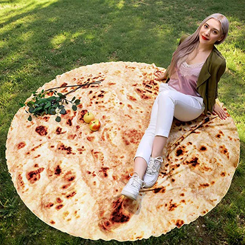 Кукурузное тортильское одеяло Pita Lavash покрывало Фланелевое флисовое для дивана