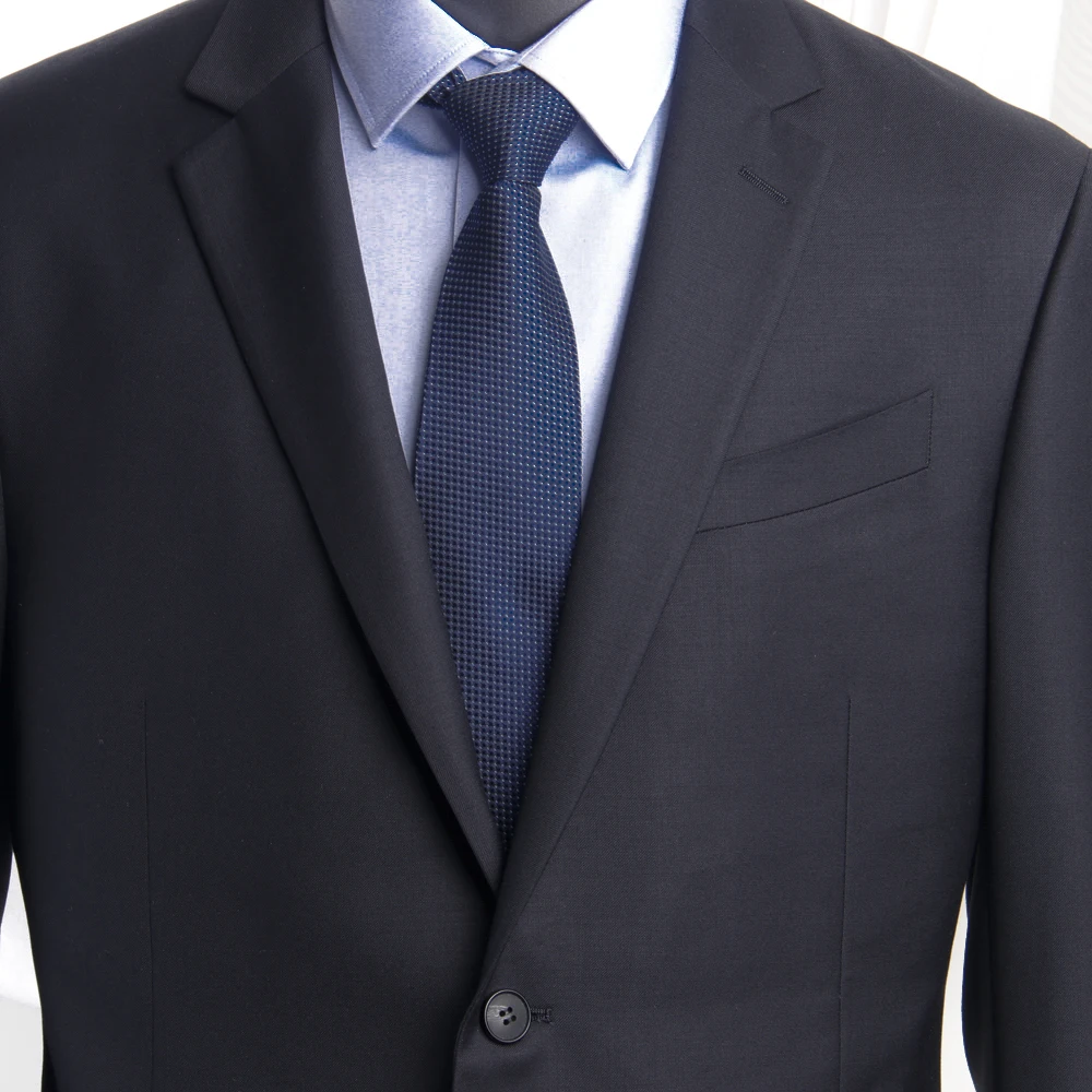 Luxury Silk Wool Blazers For Men Oxford Blue Custom Made Mens Blazer Jacket Suit Jacket Men Tailored Mens Smoking Jacket Fashion