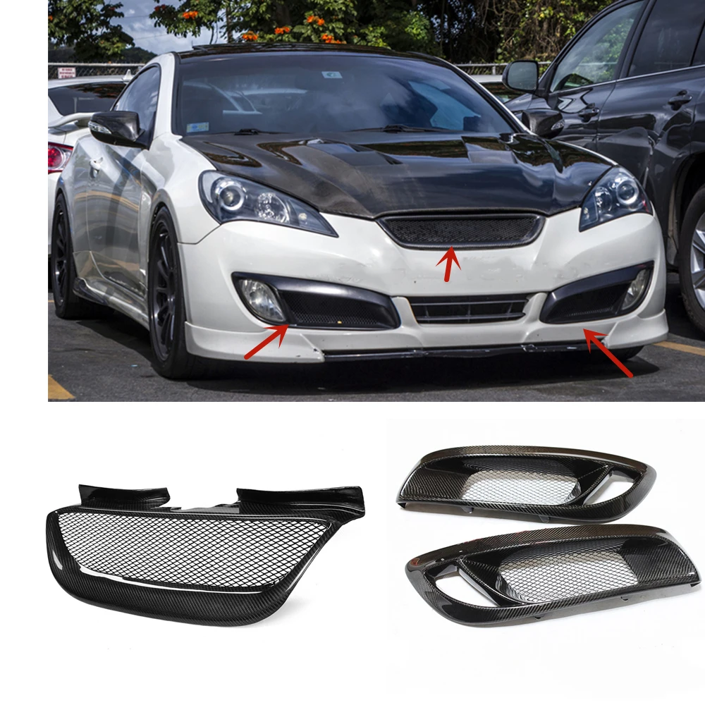 ForHyundaiGenesisCoupe20082012CarbonFiberCarFrontGrillGrille