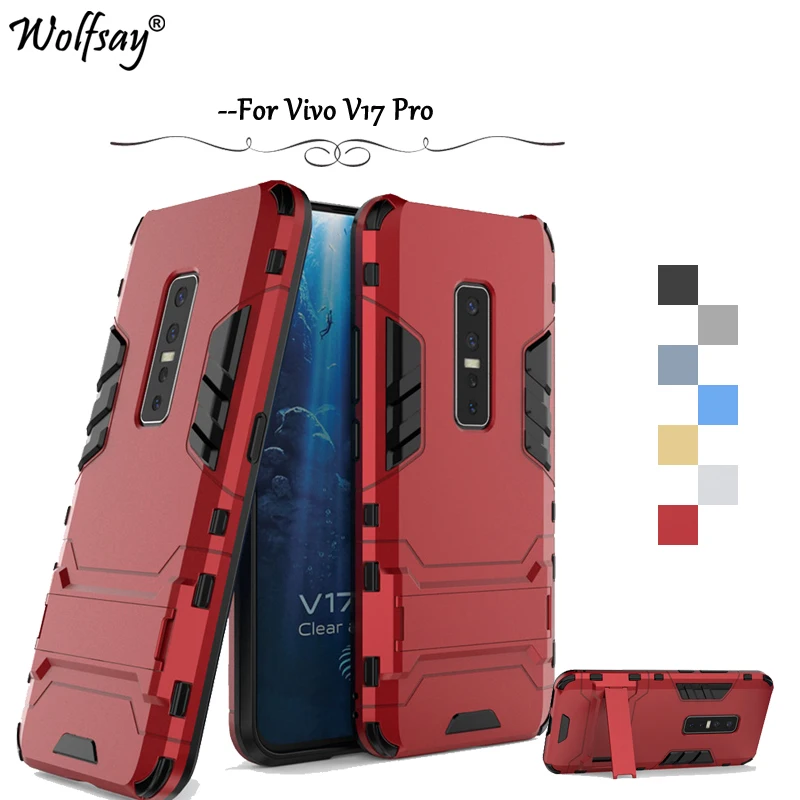 Противоударный чехол для Vivo V17 Pro мягкий силиконовый Жесткий телефона задняя