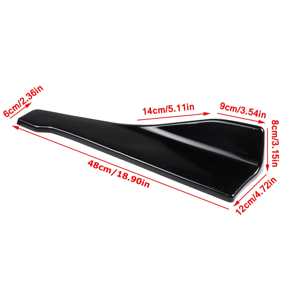 34cm/48cm Universal Car Rear Bumper Lip Splitter Winglets Canards Side Skirt For Cars Rocker Diffuser For BMW For Benz For Audi