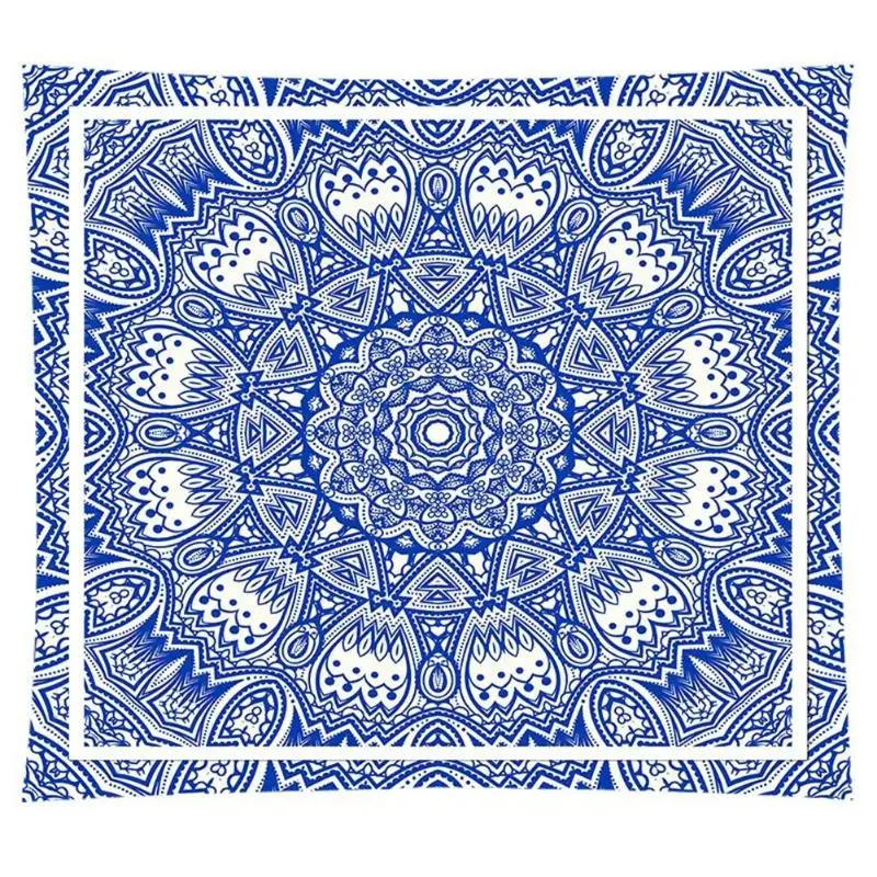 МАНДАЛА ГОБЕЛЕН Настенное подвесное одеяло Boho пляжный коврик для йоги домашний художественный ковер