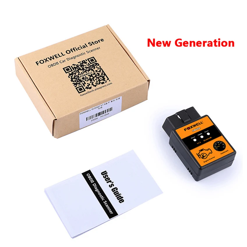 Kod samochodu czytnik FOXWELL FW102 V1.5 ELM327 OBD2 adapter bluetooth OBDII diagnostyczne narzędzie skanujące V 1.5 25K80 Kod samochodu czytnik FOXWELL FW102 V1.5 ELM327 OBD2 adapter bluetooth OBDII diagnostyczne narzędzie skanujące V 1.5 25K80