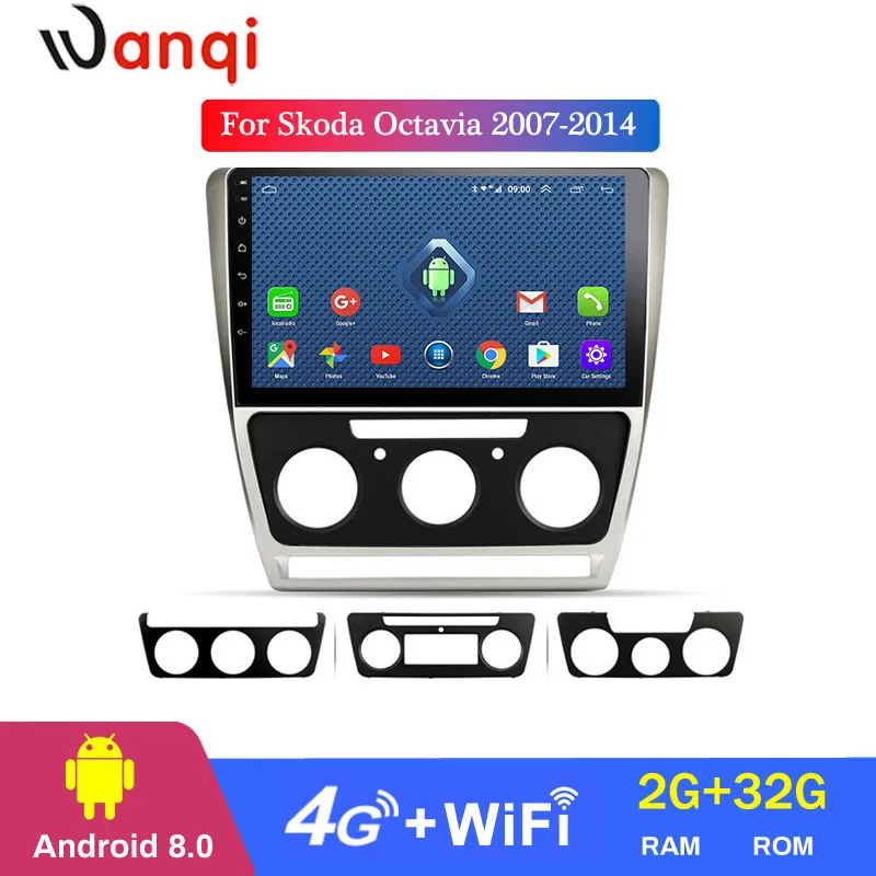 4G Lte все сети 10 дюймов android 8 0 полный сенсорный для skoda octavia 2007 2014 Автомобильный dvd
