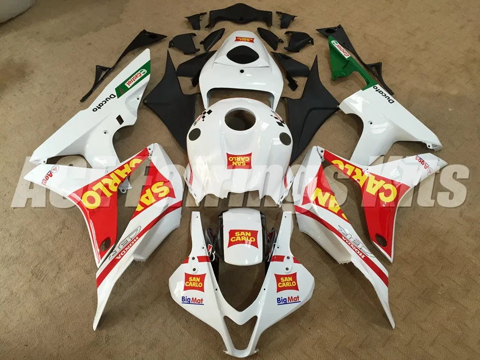 

Top Injection molding New ABS Motorcycle Full Fairing Kit 100% Fit For Honda CBR600RR 07 08 F5 2007 2008 Fairings red yellow