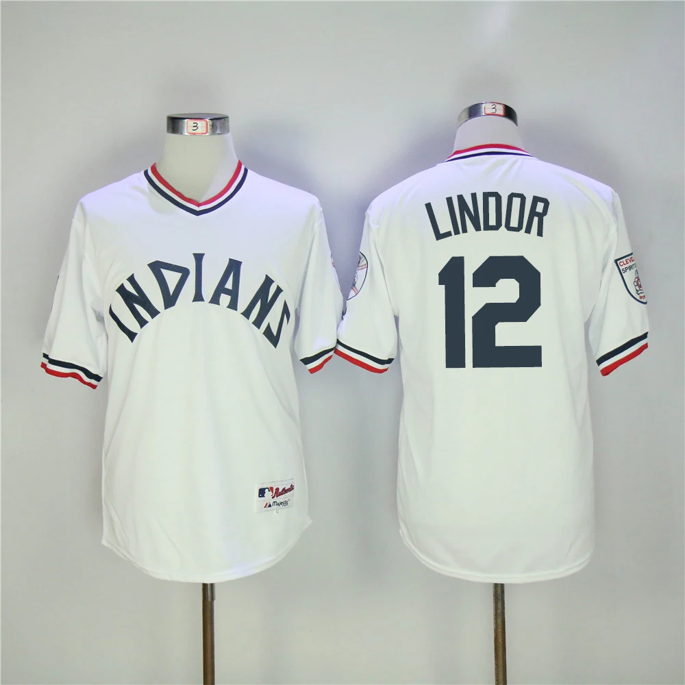 Коричневый Мужская футболка Cleveland Francisco Lindor Jim Thome Corey Kluber Jason Kipnis FLEX& Cool Base - Цвет: Коричневый