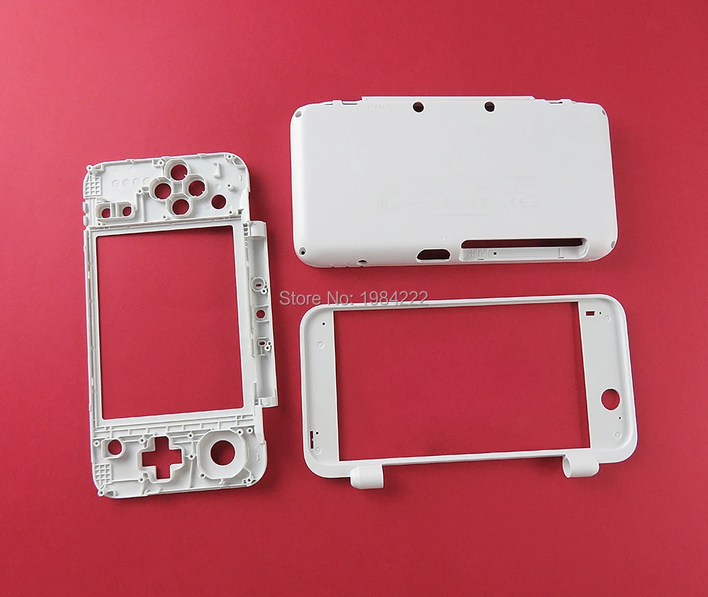 For New 2DS XL 2DS LL White Plastic Housing Shell Case Replacement Part Plate Set